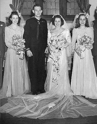 George and Vera Finger's wedding, 1945